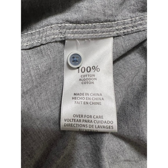 Seven7 Jeans Co. Gray Short Sleeve Western Wear Casual Button Down, Size XL - Picture 5 of 6
